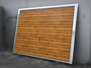 Brama garażowa uchylna Dąb rustykalny 2380x2100mm T7 poziomy