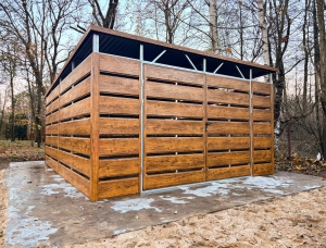 Wiata śmietnikowa 4x5m Dąb rustykalny