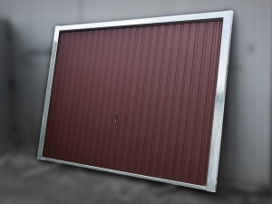 Brama garażowa uchylna Matowy Brąz 2700x2100mm T7 pionowy
