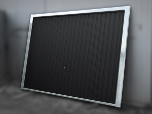 Brama garażowa uchylna Matowa Czerń 2380x2100mm T7 pionowy